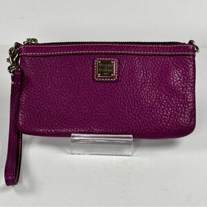 Dooney & Bourke Magenta Leather Wristlet